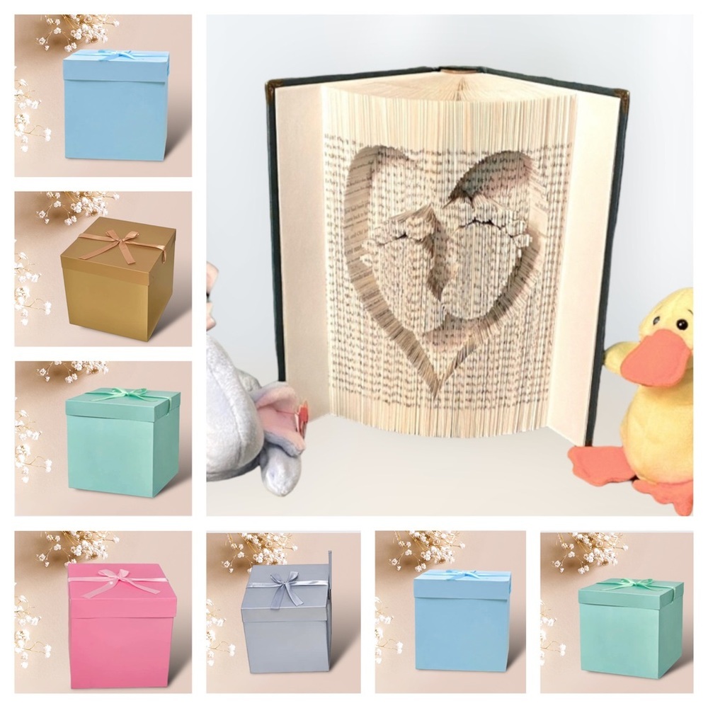 🌟HOST PICK🌟 New 𝑯𝒂𝒏𝒅𝒎𝒂𝒅𝒆 Baby Feet, Book Folding OOAK 🎁 Gift - Picture 2 of 10